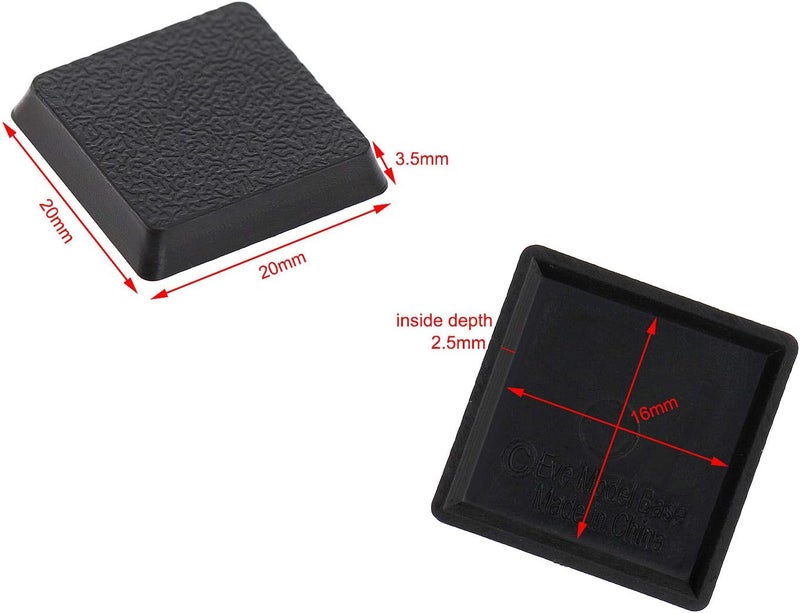 Evemodel 100PCS 20mm Square Black Miniature Model Bases for Tabletop or Miniature Wargames (20mm(0.78inch), 100PCS) - Image 2